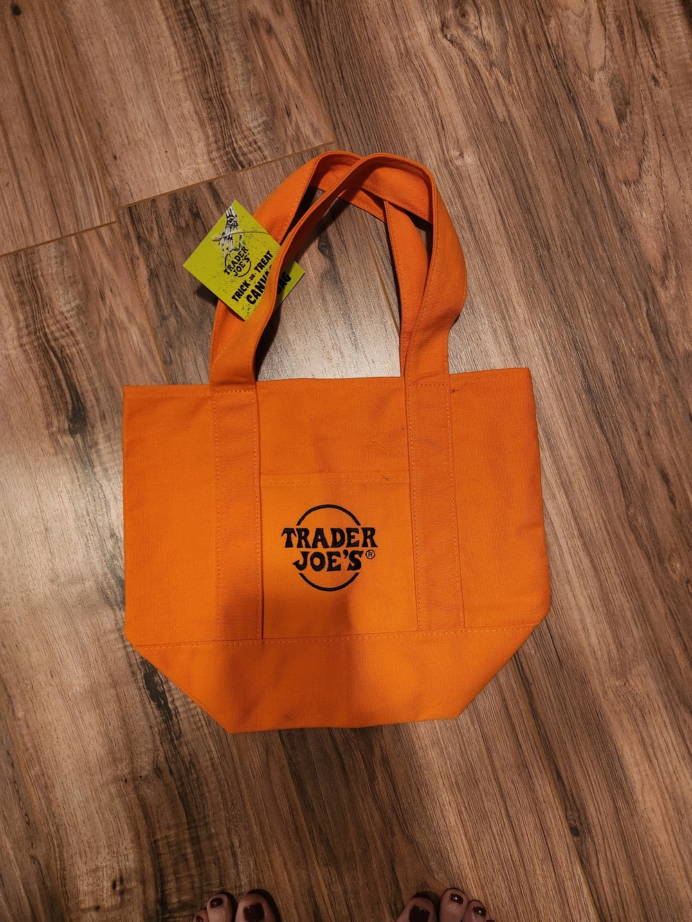 Trader Joe's Orange Canvas Tote Bag